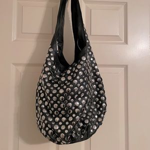 Metallic Button Bag